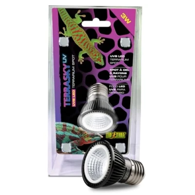 Afbeelding van Exo Terra EX TerraSky UV UVB LED spot Zwart 3W 6x5x5cm