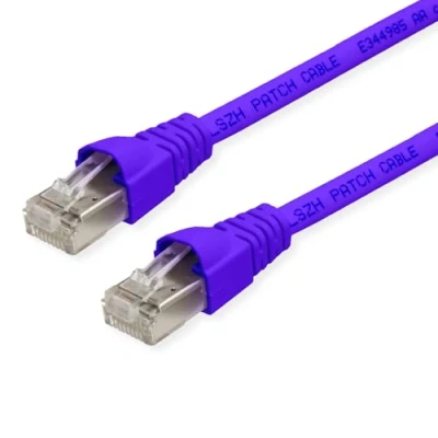 Afbeelding van Telegärtner L00003A0147 RJ45 Netwerkkabel, patchkabel CAT 6A S/FTP 5.00 m Lila Vlambestendig, Snagless, Pair afscherming, Afgeschermd (dubbel), Halogeenvrij,
