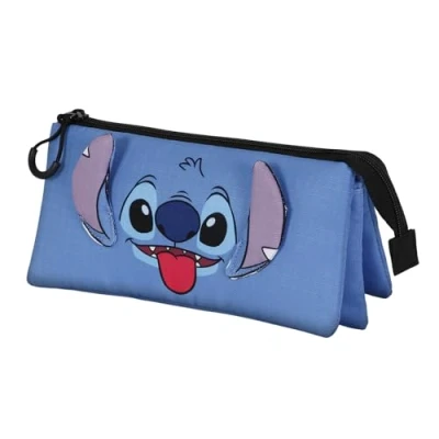 Afbeelding van Karactermania Lilo en Stitch Blauwe Drievoudige Etui Cool Disney