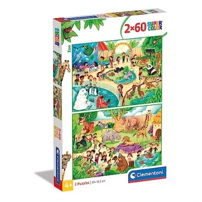 Image de PUZZLES 2x60 pieces Au zoo