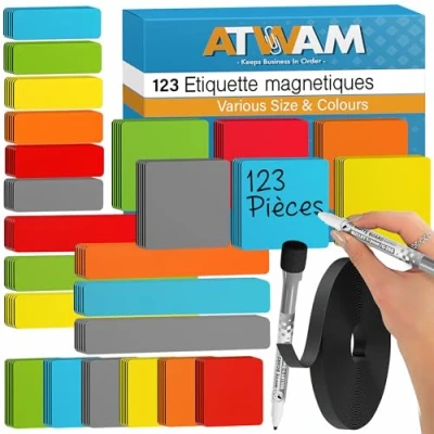 Afbeelding van ATWAM 123 delig Scrum Whiteboard Magneten voor Whiteboard, Magneetbord, Memobord of Magnetisch Tekenbord Post it Notes Herschrijfbare op Koelkast Mega Set L