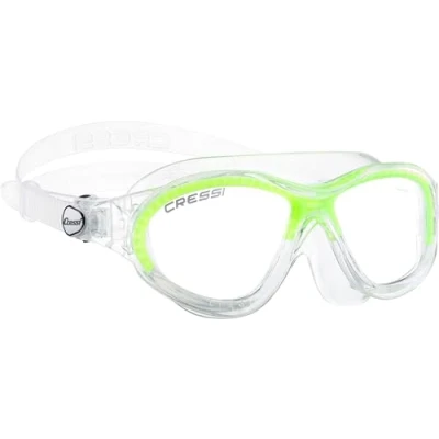 Afbeelding van Cressi Mini Cobra Premium zwembril voor kinderen, 7/15 jaar, Kid, transparant/limoen