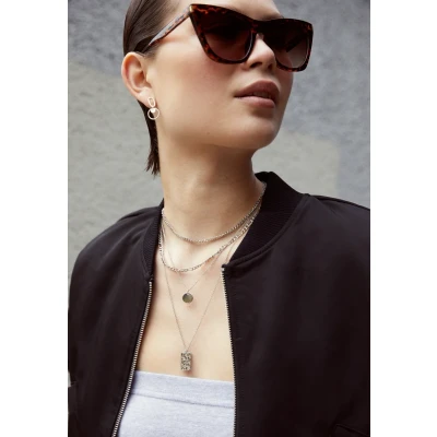 Afbeelding van Pieces Pcokia Combi Necklace Ketting silvercoloured, Dames, Maat: One Size, Silver coloured