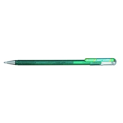 Afbeelding van Pentel K110 DDX 12 rollen dubbele gel metallic groen blauw 2 verschillende kleureffecten op licht/donkergroen/metallic