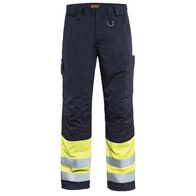 Image de Pantalon hiver multinormes marine/jaune fluorescent