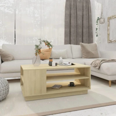 Afbeelding van Salontafel 102x55x43 cm spaanplaat sonoma eikenkleurig