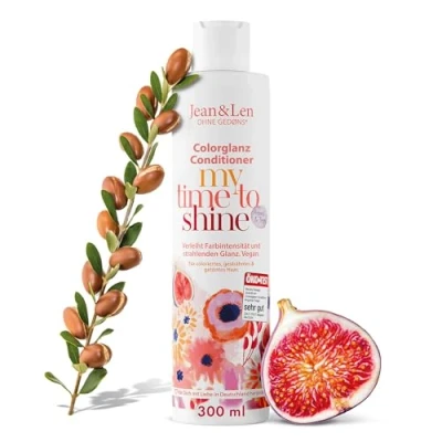 Afbeelding van Jean &amp; Len Philosophie glans en kleurbescherming, arganolie vijg voor gekleurd ongeverfd haar, kleurbescherming glans, 300 ml