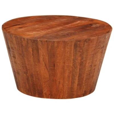 Afbeelding van Salontafel Ø52x30 cm massief ruw mangohout