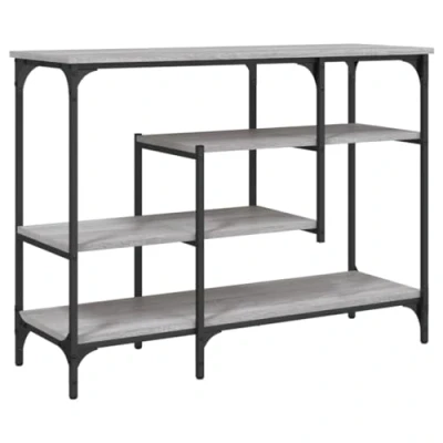 Image de vidaXL Table console avec étagères sonoma gris 100x35x75 cm837785