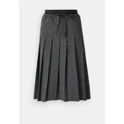 Afbeelding van Sandro dames Midi rok met ruitdessin en pailletten in de kleur Donkergrijs, maat: 42