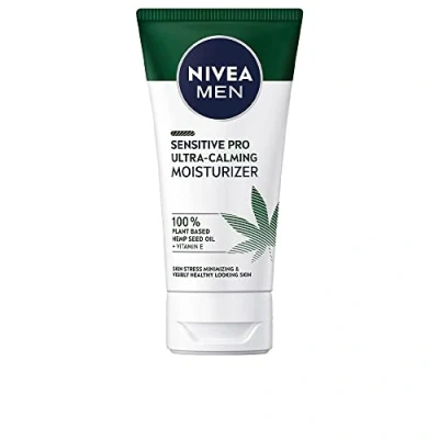 Afbeelding van NIVEA MEN SENSITIVE PRO Ultra Calming vochtinbrengende crème, 75 ml, veganistische herencrème met hennepzaadolie en vitamine E, gezichtscrème voor heren, snel absorberend