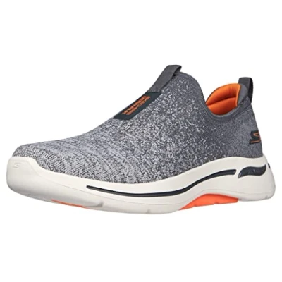Afbeelding van Skechers Go Walk Arch Fit Togpath Sneakers voor heren, Antraciet Oranje Charcoal