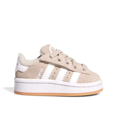 Afbeelding van adidas Originals Campus Babyschoenen voor kinderen, Maat: 23, Beige/footwear white Veloursleer