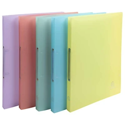 Afbeelding van Exacompta ringmap Chromaline ft A4, 2 ringen van 1,5 cm, geassorteerde pastelkleuren 5 stuks