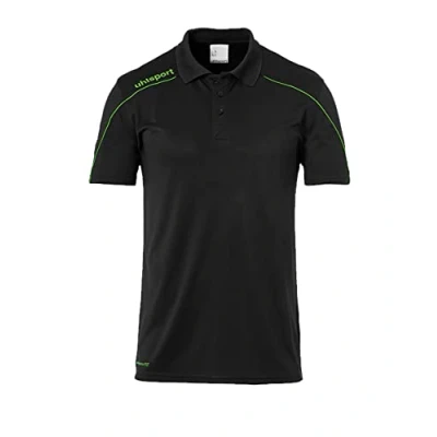 Afbeelding van Uhlsport Stream 22 Polo Heren Zwart / Fluo Groen Maat: XL