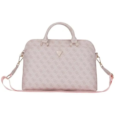 Afbeelding van Guess PU 4G Triangle Logo Laptoptas voor 13/14/15 inch Roze