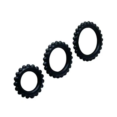 Afbeelding van Baile FOR HIM Titan Set 3pcs Cock Ring Black 2.8 + 2.4 1.9 Cm
