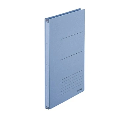 Afbeelding van PLUS Japan Zero Max ruimtebesparende binder, groot formaat A4 in blauw, uitbreidbaar tot 10 cm, voor 800 vellen