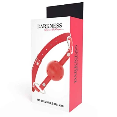 Afbeelding van Darkness Breathable Ball Gag Rood Extreme BDSM Bondage Sex Toy for Man Couples Games