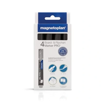 Afbeelding van Magnetoplan 1228112 markeerstift 4 stuk(s) Zwart