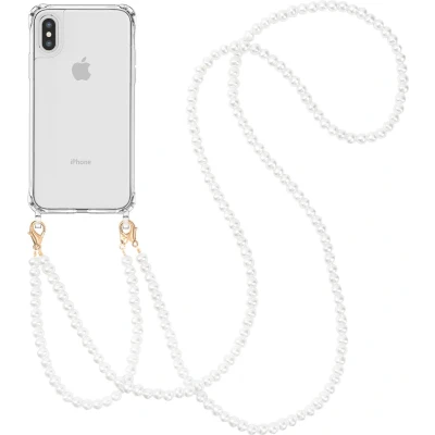 Afbeelding van imoshion Hoesje Geschikt voor iPhone Xs / X Backcover met koord + armband Parels 2.0