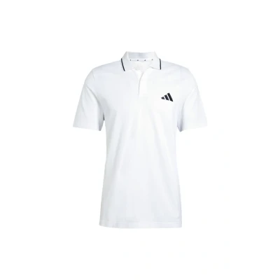 Afbeelding van adidas Sportswear Essentials Stripes Poloshirt White black, Heren, Maat: Medium, black