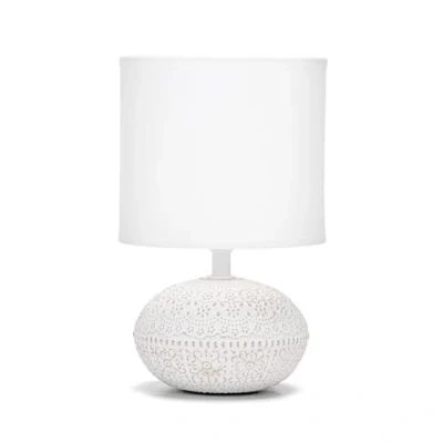 Afbeelding van Aigostar Tafellamp van keramiek, modern, bedlampje met lampenkap stof, E14 fitting, max. 40 W, banklamp, nachtlampje voor slaapkamer, woonkamer, kantoor, hotel, café (zonder lamp) H 255 mm