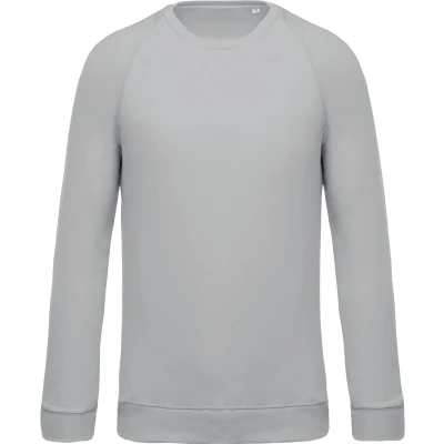 Afbeelding van Kariban Herensweater BIO ronde hals raglanmouwen K480 Snow Grey