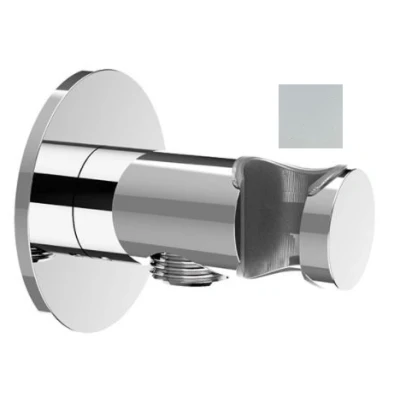 Afbeelding van SB Rubinetterie Universale handdouche ophanghaak met watertoevoer mat wit 1208955199
