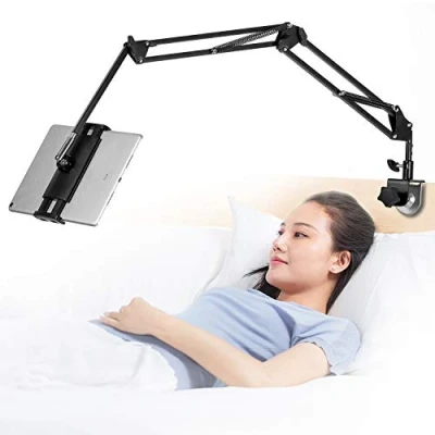 Afbeelding van Verstelbare tabletstandaard, inklapbaar, universele tablethouder van flexibel aluminium met 360 graden rotatie voor iPad/iPhoneX/iPad Pro/N Switch of andere apparaten 11,4 tot 32,9 cm