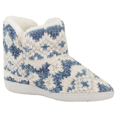 Afbeelding van Undercover Warme damespantoffels gevoerd met fleece maat 36 42, Blauwe fairisle