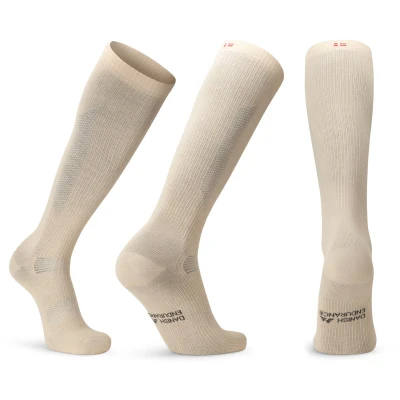 Afbeelding van DANISH ENDURANCE Compressiesokken van biologisch katoen, 14 18 Mmhg, optimale bloedcirculatie, heren en dames, 1 paar beige, 35 38,