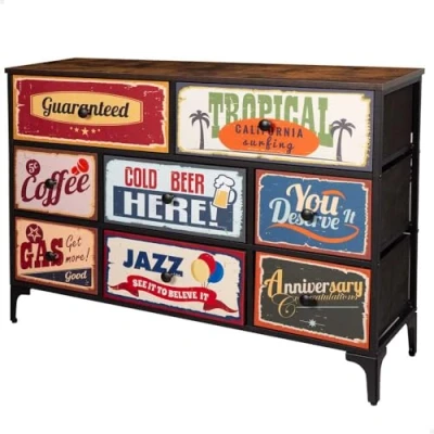 Afbeelding van Ladenkast Max Home Vintage 103 x 77 30 cm