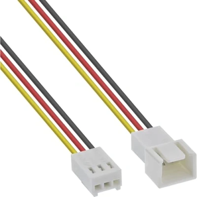 Afbeelding van InLine Ventilatorkabelverlengstuk, 3 pins Molex stekker/bus, lengte 2m, Interne kabel (PC)