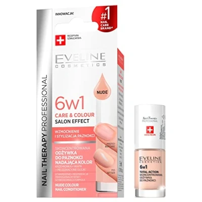 Afbeelding van Eveline Cosmetics Nail Therapy Professional Concentraat Nageltherapie 6 in 1 Kleurconcentraat 5 ml Nude