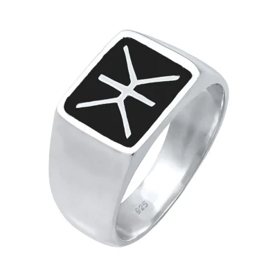 Afbeelding van Kuzzoi Basic Signet Ring silvercoloured, Heren, Maat: 62, Silver coloured