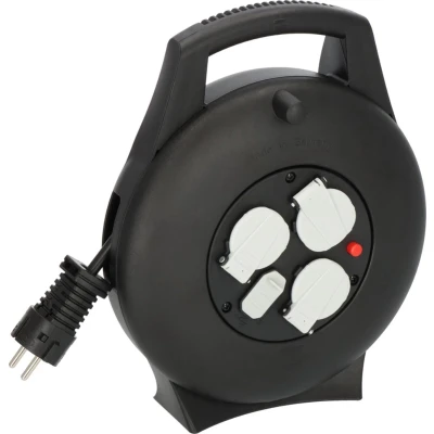 Afbeelding van Brennenstuhl, Kabelhaspels, Vario Line Kabelbox 3 fach mit USB / Mini Kabeltrommel 10 m (10 m)