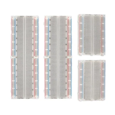 Afbeelding van MMOBIEL 4st PCB Breadboard Prototype Circuit Kit Soldeervrij 2x830 Punten &amp; 2x400 Geschikt met DIY Arduino, Raspberry Pi 2 / 3 4 5 Projecten Proto Shield Distribution Verbindingsblokken
