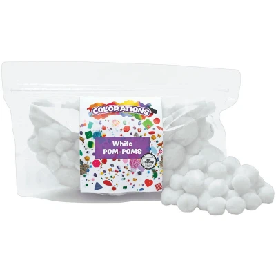Afbeelding van Pompons Wit 20/25/30 mm 100 stuks