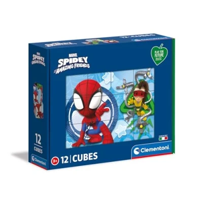 Afbeelding van Clementoni 45015 kubus Play For Future Marvel Spidey and His Amazing Friends 12 stukjes, puzzel kinderen 3 jaar, 100% gerecyclede materialen, cartoon gemaakt in Italië