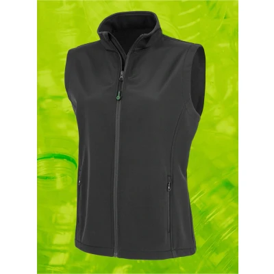 Afbeelding van Result Gerecycleerde dames softshell bodywarmer R902F Black