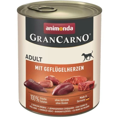 Afbeelding van animonda GranCarno Original Adult 6 x 800 g met Gevogeltehartjes
