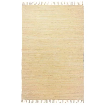 Afbeelding van Theko Dhurry Tapijt van 100% katoen plat geweven handgeweven Kleur: natuur 90 x 160 cm