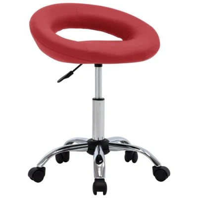 Image de vidaXL Chaise de travail roulante Rouge bordeaux Similicuir323669