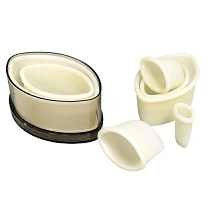 Afbeelding van thermohauser American Football uitsteekvormpjes, nylon, glad, 3 12 cm, wit, 7 stuks