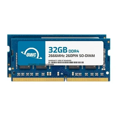 Afbeelding van OWC 64 GB geheugenupgrade kit 2 x 32 PC21300 DDR4 2666 MHz SO DIMM&#039;s voor Mac mini (2018 Stroom), iMac (2017 2020) en compatibele pc&#039;s