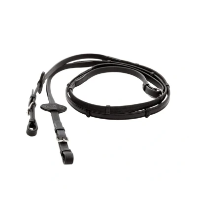 Image de Kavalkade Rênes Soft Grip Noir Poney