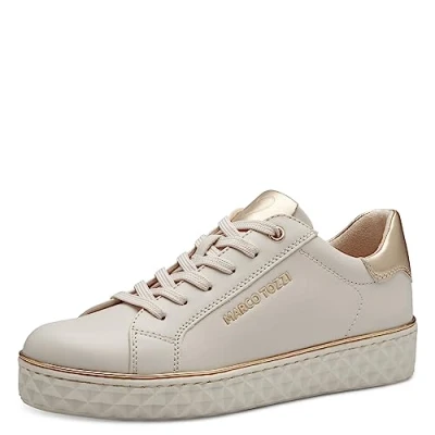 Afbeelding van Marco Tozzi Sneakers laag cream, Dames, Maat: 41, Cream Hoogwaardig imitatieleer
