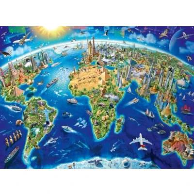 Afbeelding van Ravensburger puzzel De wereld in symbolen legpuzzel 200 stukjes