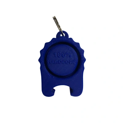 Afbeelding van 100% Hardcore PartyCap De universele festivaldop met bieropener Blauw